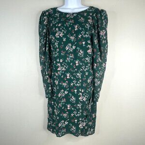 Reformation Cottagecore Floral Womens Dress Small Green Career Wedding Guest